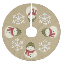 Grafische Rustikale Snowman Snowflake Grau