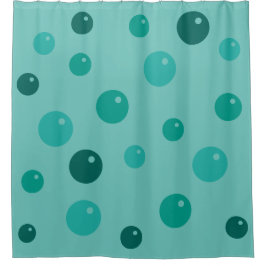 Grafische Seife Turquise Blasen auf irgendeiner Duschvorhang