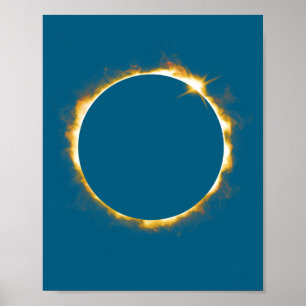Grafische Sonnenfinsternis 21. August 2017 Poster