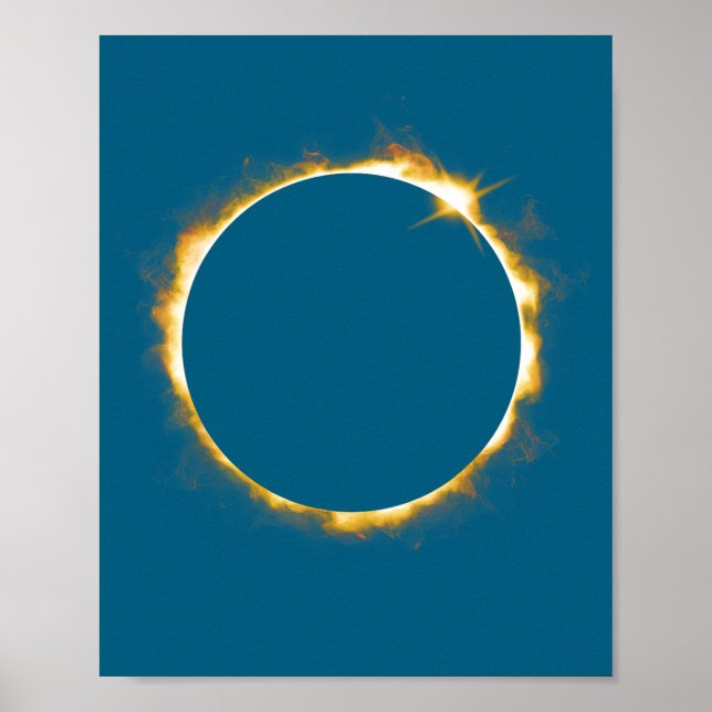 Grafische Sonnenfinsternis 21. August 2017 Poster (Vorne)