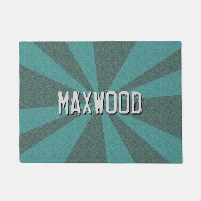 Grafische Strahlen kundengerecht irgendeine Farbe Fußmatte (Vorderseite)