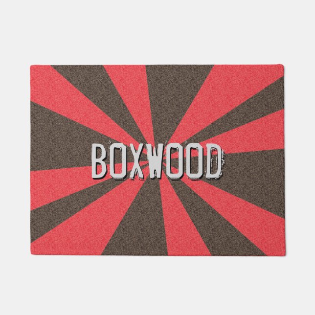 Grafische Strahlen kundengerecht irgendeine Farbe Fußmatte (Vorderseite)