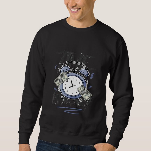 Grafische T-Shirts Zeit ist Geld Sneaker Match 5 O (Vorderseite)