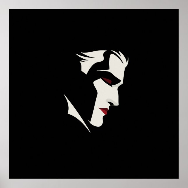 Grafische Vampir-Illustration Poster (Vorne)