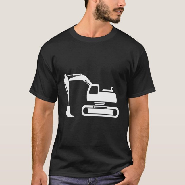Grafischer Bagger Shirt (Vorderseite)