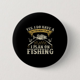 Grafischer Bassangler-Ruhestand Angler Button