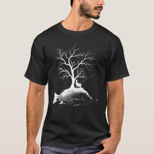 Grafischer Baum Angelrute Fischschnapper 1 T-Shirt