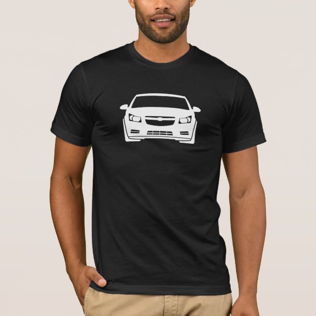 Grafischer dunkler Männer Chevrolets Cruze T-Shirt (Vorderseite)