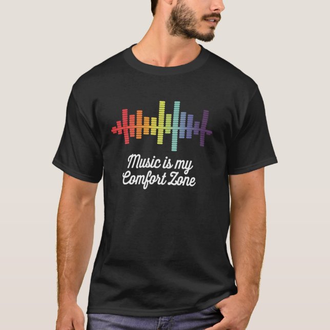 Grafischer Equalizer Musikzitat T-Shirt (Vorderseite)