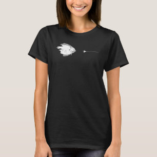 Grafischer Fliegenfischerei-Haken Linie Fisch Fluk T-Shirt