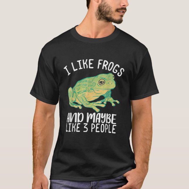 Grafischer Frog Lover T-Shirt (Vorderseite)