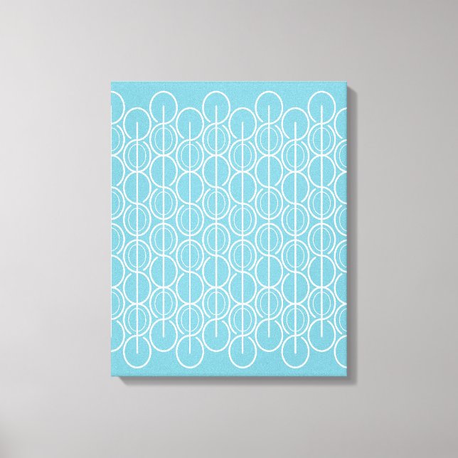 Grafischer, moderner ovaler gemusterter Canvas-Dru Leinwanddruck (Vorderseite)
