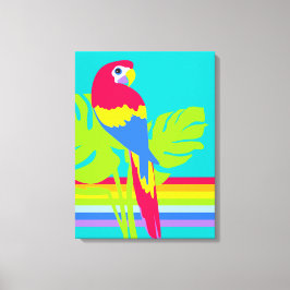 Grafischer, moderner, tropischer Regenbogen-Leinwa Leinwanddruck