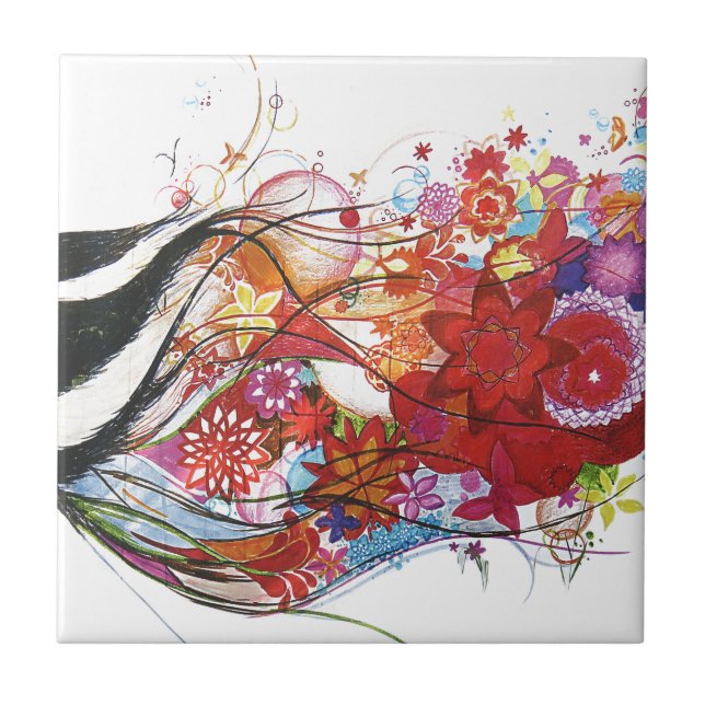 Grafischer Sparrow Fliese (Vorderseite)