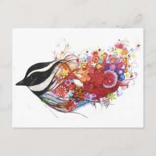 Grafischer Sparrow Postkarte