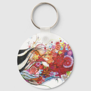 Grafischer Sparrow Schlüsselanhänger