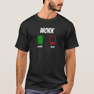 Grafischer Spaß vor und nach der Bekleidungsarbeit T-Shirt