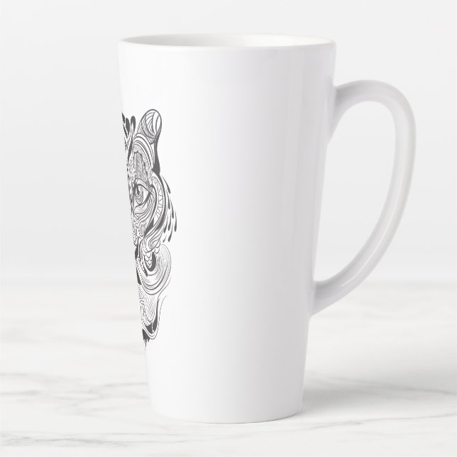 Grafischer Tiger Milchtasse (Rechts)