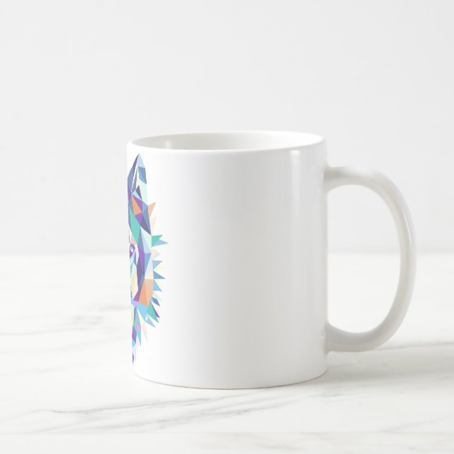 Grafischer Wolf-Tassen-Entwurf Kaffeetasse (Rechts)
