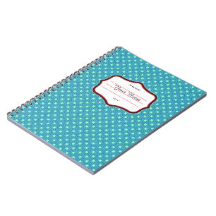 Grafisches Blau Weiß Notizblock