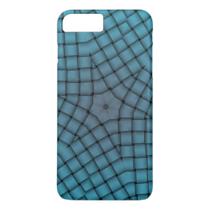 Grafisches Blue Star Weave Muster iPhone 8 Plus/7 Plus Hülle