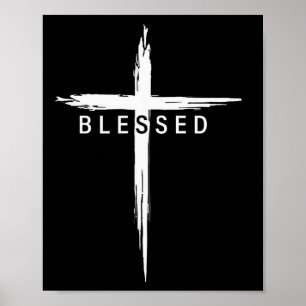 Grafisches Christliches Kreuz Jesus Christus Männe Poster