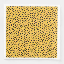 Grafisches Design der schwarzen und gelben ungerad Serviette