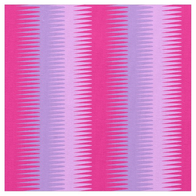 Grafisches Dogzahnstreifen-Muster, rosa lila Geweb Stoff (Nahaufnahme)