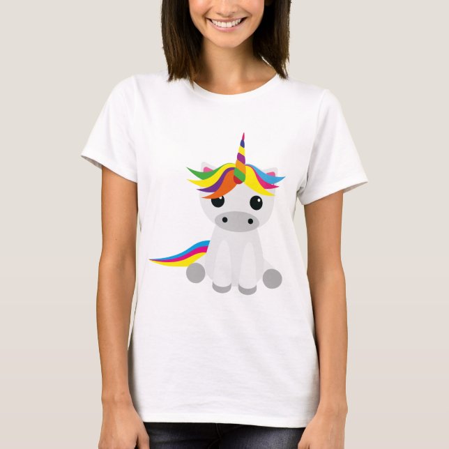 Grafisches Einhorn T-Shirt (Vorderseite)