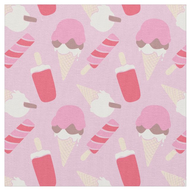 Grafisches Eis und gefrorene Lollen Sommergewebe Stoff (Nahaufnahme)