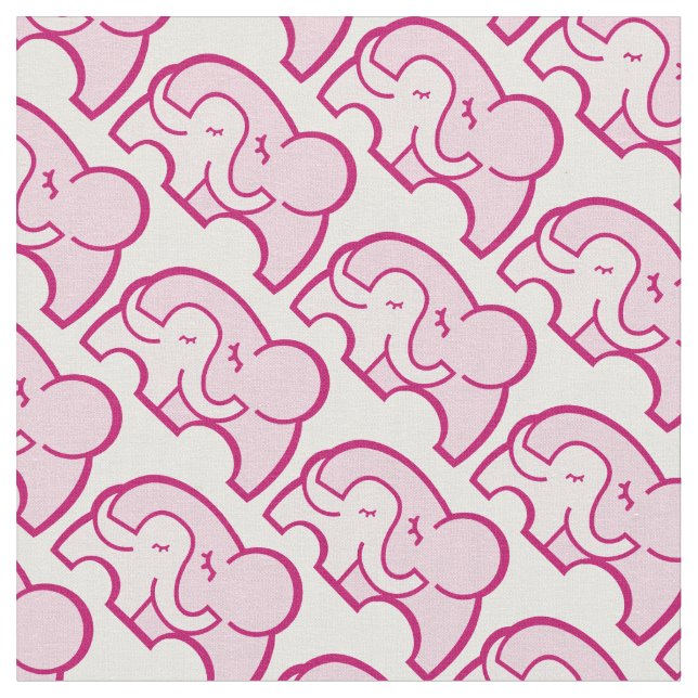 Grafisches Elefantenhug-rosa Muster Stoff (Nahaufnahme)
