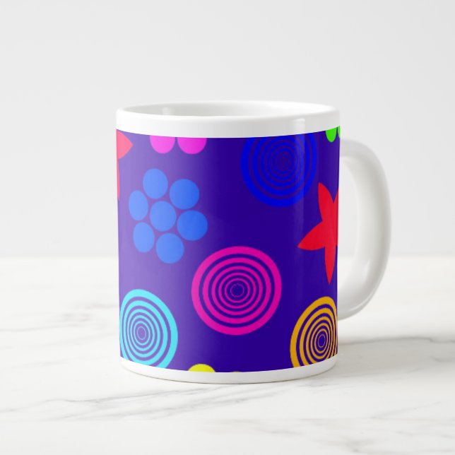 Grafisches Geo Jumbo-Tasse (Vorderseite Rechts)