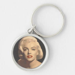 Grafisches Grau Marilyn Schlüsselanhänger