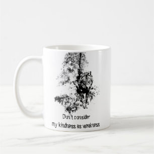 Grafisches Kunst-Grauer Wolf-Wildlife-Kindness-Zit Kaffeetasse
