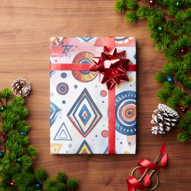 Grafisches Motiv Geschenkpapier (Feiertagsgeschenk)