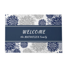 Grafisches Muster der Navy Blue Gray Blume