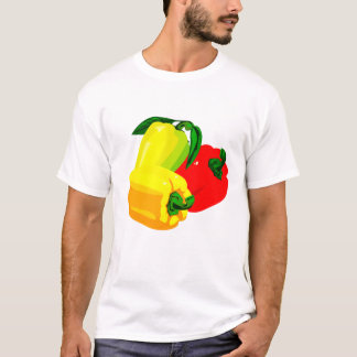 Grafisches rotes gelbes Grün von drei T-Shirt