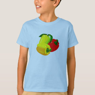 Grafisches rotes gelbes Grün von drei T-Shirt