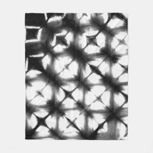 Grafisches Shibori I Fleecedecke