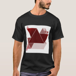 Grafisches T-Shirt mit rotem Hintergrund