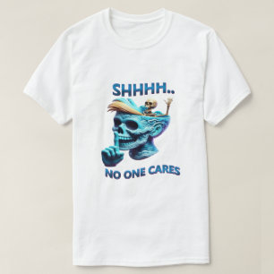 Grafisches T-Shirt mit schlichter Sensenmann-Meldu