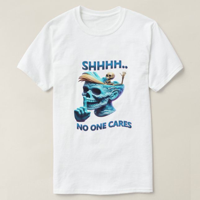 Grafisches T-Shirt mit schlichter Sensenmann-Meldu (Design vorne)