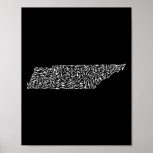 Grafisches Tennessee Amerika Distressed Trump Waff Poster