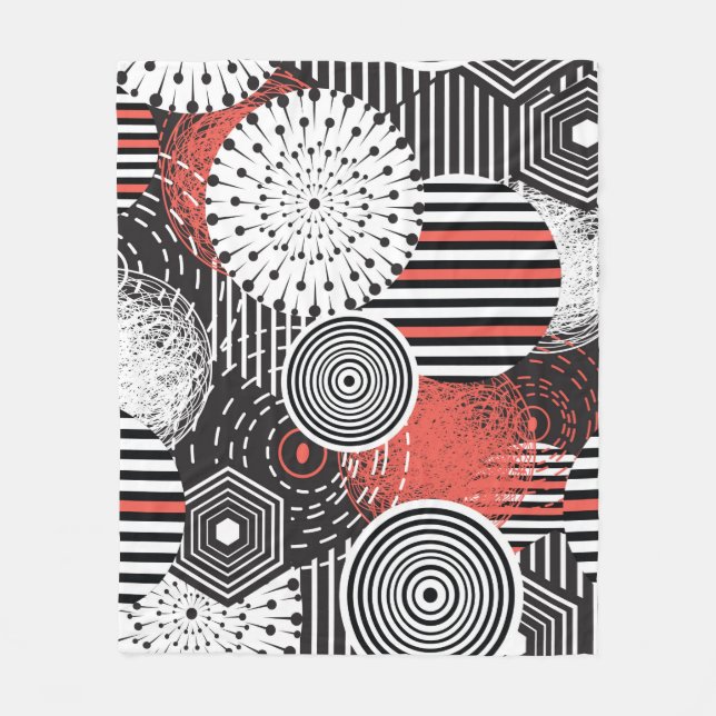 Grafisches Vintage und Illustration mit abstraktem Fleecedecke (Vorderseite)