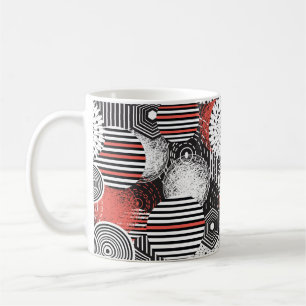 Grafisches Vintage und Illustration mit abstraktem Kaffeetasse