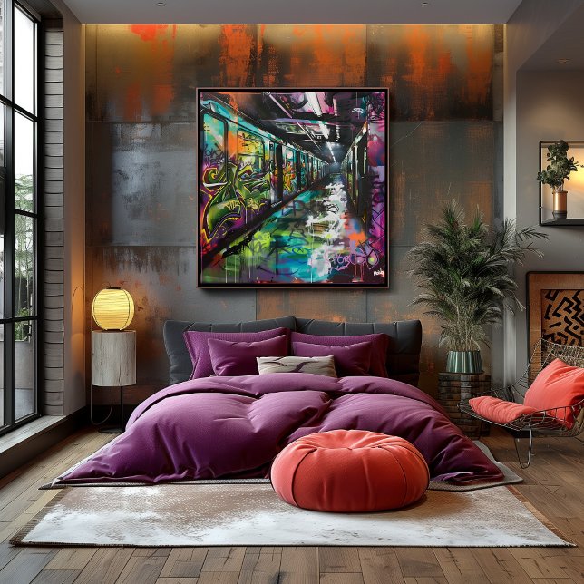 Grafiti Urbano: Arte en Movimiento en el Metro Poster (Von Creator hochgeladen)