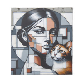Grafitti Cat Lady Notizblock