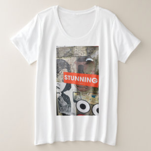 Grafitti Große Größe T-Shirt
