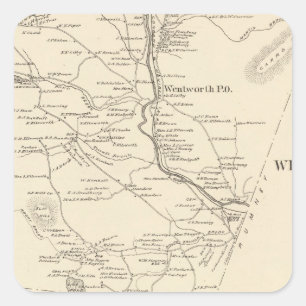 Grafton Co. Quadratischer Aufkleber