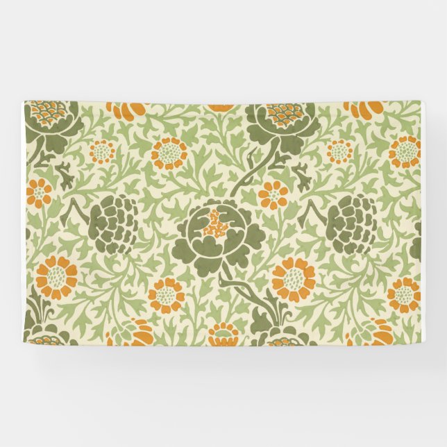 Grafton Pattern (von William Morris) Banner (Horizontal)